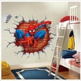 thumbnail image 1 of SZTXJ Spiderman Wall Stickers DIY Removable Spiderman Kids Themed Art Boy Room Wall Sticker Bedroom Nursery Playroom Decoration Wall Decals 50*50CM, 1 of 5