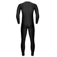 thumbnail image 6 of TSSOE Men's One-piece Long Sleeve Spandex Unitard Catsuit Full Bodysuit Jumpsuit Cosplay Zentai Black M, 6 of 7