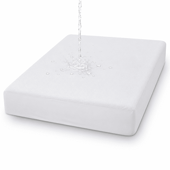 UHOMEPRO King Size Waterproof Mattress Protector Pad, Soft Breathable Fitted Mattress Cover with Deep Pocket Fitted 8" - 14", Noiseless Machine Washable Mattress Pad, White