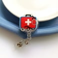 thumbnail image 1 of ID Card Holder Nurse Badge Reel Chest Card Work Card Retractable Badge Holder Exhibition Card Name Tag Easy Pull Buckle 2, 1 of 5