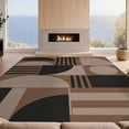 thumbnail image 2 of Design&I 6'x9' Ultra Soft Area Rug, Brown Black Geometric Balance Design Accent Contemporary Art Inspired Symmetrical Fluffy Washable Non Shedding for Guest Room Bedroom Living Room, 2 of 3