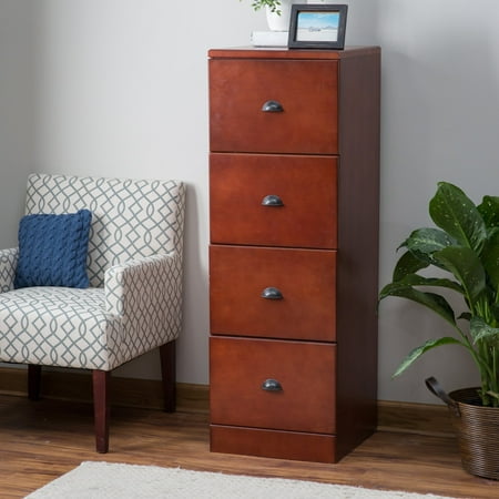 Belham Living Cambridge 4 Drawer Filing Cabinet - Cherry