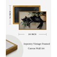 thumbnail image 3 of HFDF Vtage Canvas Wall Art, Sleepg Black Cat Large Wall Art for Livg Room Bedroom, Vtage Rustic Animal Poster Prts for Bathroom Decor Aesthetic, 10x8inch Unframed, 3 of 6