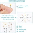 thumbnail image 5 of 120Pcs 4 Colors Ball Post Stud Earrings with Loops with 120Pcs Open Jump Rings Iron Stud Earring with Earring Backs Hypoallergenic Mixed Color Stud Earrings Findings for DIY Earring Making DIY, 5 of 9
