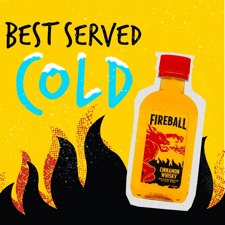 Fireball Cinnamon Whiskey, 100ml Plastic Bottle, 33% Alcohol