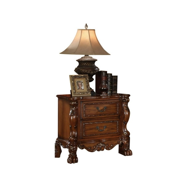 Antique Bedroom Night Stand Storage Drawers Solid Wood Cherry Oak Claw