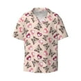 thumbnail image 5 of Picia Beautiful Butterflies and Hearts Men's Linen Shirts Short Sleeve Cuban Beach Shirts Casual Shirts Button Down Shirt for Men Beach Summer Wedding Shirt-4X-Large, 5 of 7