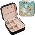 thumbnail image 2 of SKYSONIC Summer Beach Leather Jewelry Box,Portable Mini Jewelry Case Traveling Jewelry Organizer for Rings Necklaces Bracelets Earrings, 2 of 7