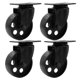 thumbnail image 1 of FactorDuty 4 ruedas giratorias de metal negro de acero resistente de alto calibre (3 pulgadas sin freno), 1 of 1