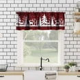 thumbnail image 4 of Christmas Curtain Kitchen Valances for Windows,Red Xmas Tree Bear Deer Farmhouse Mountain Valance Window Treatments for Kitchen 54x18 Inch, 4 of 6