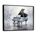 thumbnail image 2 of Designart Piano framed wall Art, Echoes Of The Winter Grey Piano , Music Piano framed wall art decor, Silver black framed wall art, 40x30 inches black frame, 2 of 5