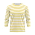 thumbnail image 5 of snilers Mens Striped Shirts Soft 3/4 Length Sleeve T-Shirt Crewneck Cotton Blend Stripes Top Spring Summer Casual Tee M, 5 of 6