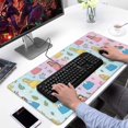 thumbnail image 2 of Long Mouse Pads for Desk,Rainbow Princess Flower Pattern Desk Mats on Top Of Desks, Desk Mouse Pad Extra Large with 3mm Non-Slip Base and Stitched Edge for Gaming,Office,Work,Home 31.5"x15.7", 2 of 6