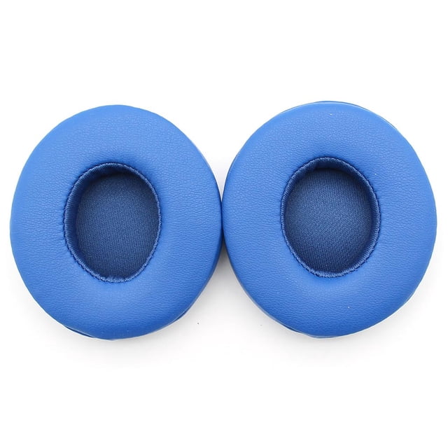 Seitruly 1 par de almohadillas de cuero para auriculares, almohadillas para los oídos, cancelación de ruido, accesorios de malla para juegos, repuesto Relojes inteligentes Azul