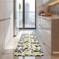 thumbnail image 4 of Yellow Lemon Fruit Berries White Pattern Kitchen Rug Mat,Kitchen Runner Rugs Non Skid Washable,Decorative Kitchen Floor Mats for Kitchen,Sink,Laundry,17"x47.2", 4 of 7