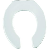 BEMIS 955CT Commercial Open Front Plastic Toilet Seat, Heavy Duty Industrial Seat without Lid, Secure Installation for Long Lasting Use, Round, White