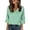 Light Green-B^2029VV, variant on AHMOMEI Women's Silk Satin Blouse Dressy Polka Dots Womens Shirts 3/4 Sleeve V Neck Spring Summer Womens Tunic Top