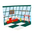 thumbnail image 2 of 1/12 Scale Backdrop Layout Storage Background for Action Building Diorama Layout Figures Diecast Car Style B, 2 of 8