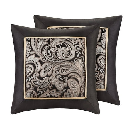 Madison Park Aubrey Square Pillow Pair Black 40x40 Jacquard Magnificent Madison Square Decorative Pillow Madison Park Aubrey Square Pillow Pair Black 40x40 Jacquard Magnificent Madison Square Decorative Pillow