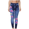 thumbnail image 1 of Kcodviy Leggings en Denim Grande Taille pour Femmes, Imprimé Assorti, Shorts d'Entraînement, Boxeurs en Tissu pour Femmes, 1 of 7