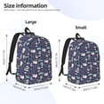 thumbnail image 3 of Picia Bamboo Panda Printed Canvas Daypack - Stylish and Durable Vintage Compact Backpack - Class, Work, Travel, or Laptop Bookbag,Organized Compartments-Medium, 3 of 6