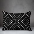 thumbnail image 2 of Creative Products Black and White Dotted Diamond 14x20 Spun Poly Pillow, 2 of 2