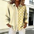 thumbnail image 5 of Utoimkio Women's Long Sleeve Button Down Shirts Casual Striped Dress Shirt Collared Office Work Blouse Tops Size S-XXL, 5 of 6