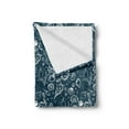 thumbnail image 2 of Blue and White Soft Flannel Fleece Blanket, Hand Drawn Style Various Sea Shells Aquatic Marine Wildlife Theme, Cozy Plush for Indoor and Outdoor Use, 50" x 60", Dark Blue and White, by Ambesonne, 2 of 5