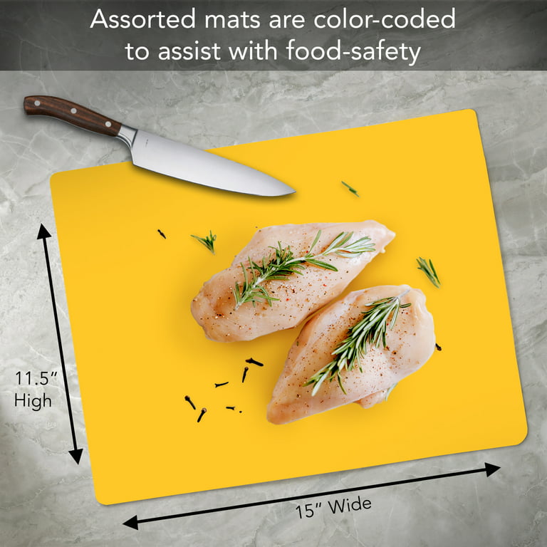 Cut N' Funnel Good Cook/Frosted 2 Pack Flexible Plastic Cutting Board Mat 15 inch by 11.5 inch, Size: 15 x 11.5 x 0.08