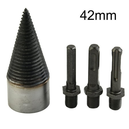 

Goodhd Firewood Drill Bit Conical Log Splitter Cone Split Woodworking Tool 32mm 42mm