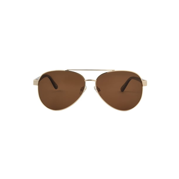 Foster Grant Aviator Gold Metal Sunglasses