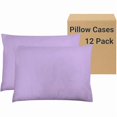 thumbnail image 1 of Chenchen Pillow Cases King Size Set of 12, 20x36 Envelope Closure Pillowcases, Soft Plain Brushed Microfiber Covers Hypoallergenic Breathable, Lavender, 1 of 1