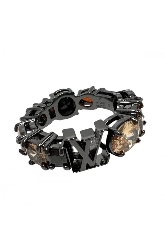 Pre-Owned Louis Vuitton Men's Ring, LV Light Accessory, Medium Size, Rhinestone, Approx....