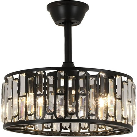 

Ceiling Fan With Lights Modern Enclosed Ceiling Fan Lighting Fixture For For Living Room Bedroom Kitchen (Bulb Not Include