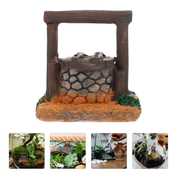 Milisten Miniature Sandstone Water Well Decor for Home, Garden, Photography Prop, Multi-Use, 1 Piece