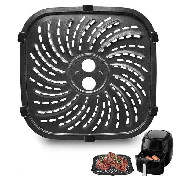 GWY Air Fryer Tray for 4-Quart Digital Air Fryer with Fry Tray, 8 × 8 in Food Grade Grill Pan Grill Plate Crisper Plate Replacement Parts Accessories Rack Baking Pan