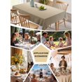 thumbnail image 5 of Brown Beige Table Cloth, Gradient Monochrome Modern Country Waterproof Tablecloth for Rectangle Tables, Reusable Washable Fabric Table Cover for Restaurant Kitchen Dining Tables 60"x120", 5 of 6