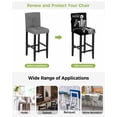 thumbnail image 3 of Halloween Skeleton Bar Stool Covers Set of 4, Fall Spooky Horror Skull Black Stretch Washable Bar Chair Covers with Backs, Removable Pub Counter Height Chair Cover for Kitchen Dining Room Cafe, 3 of 7