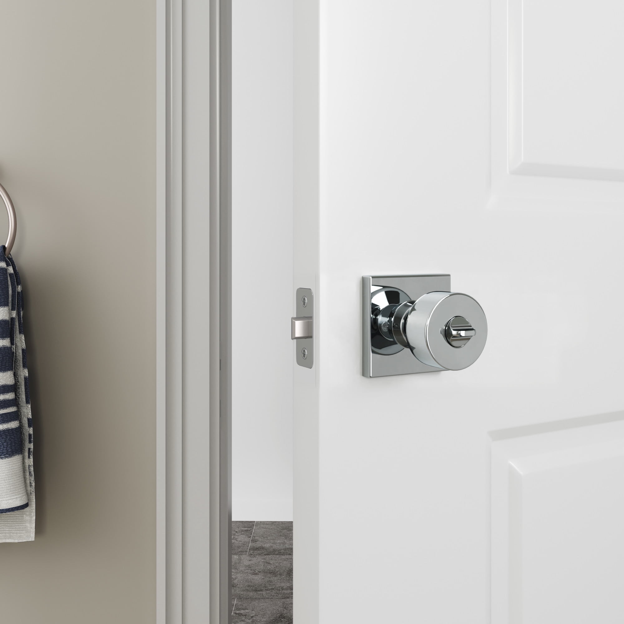 Miseno MLK3090BK Quattro Shaker Privacy Door Knob Set - Black