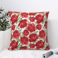 thumbnail image 4 of Yiaed Rose Flowers Print Pillow Covers Super Soft Decorative Square Throw Pillow Covers Case Cushion Covers for Sofa Couch Bedroom Car Decor（No pillow core）-18"x18", 4 of 7