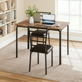 thumbnail image 4 of Dining Room Table Set for 4, Modern Kitchen Table and Chairs Set of 4, Heavy-Duty Metal Frame Small Dining Set with Wooden Tabletop for Dinette, Apartment, Easy Assembly - Brown, 4 of 8