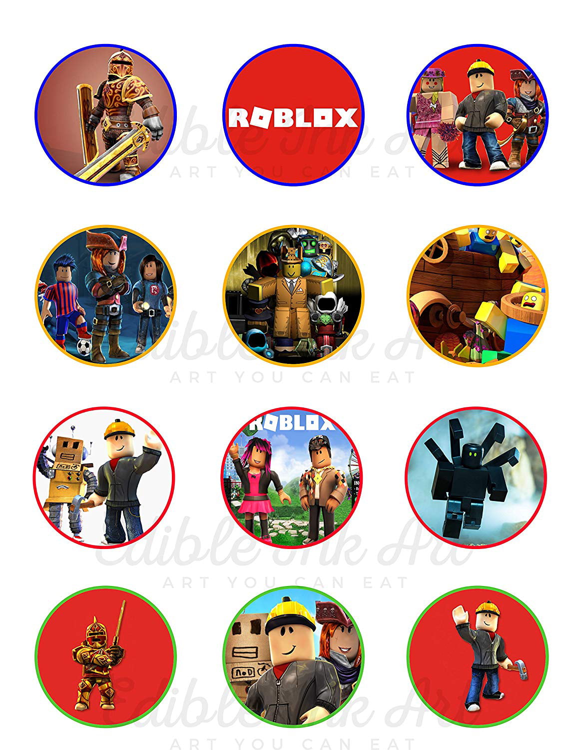 Details about   12 PCS Roblox Birthday CupCake Party Toppers Cake Decorations Flags Picks