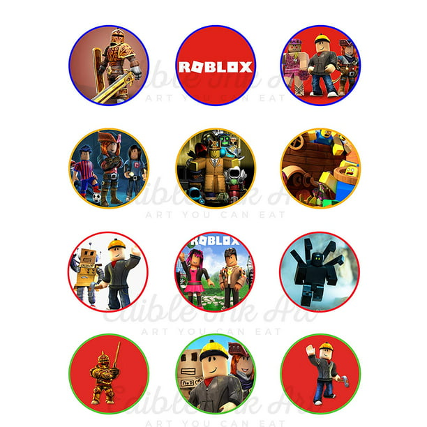 Roblox Edible Cupcake Toppers 12 Images Walmart Com Walmart Com - roblox decorations walmart