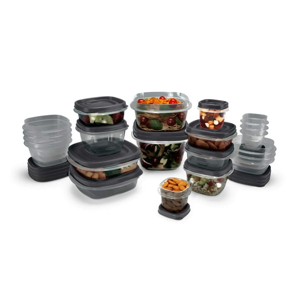 Juego de 42 recipientes Rubbermaid EasyFindLids para almacenamiento de alimentos
