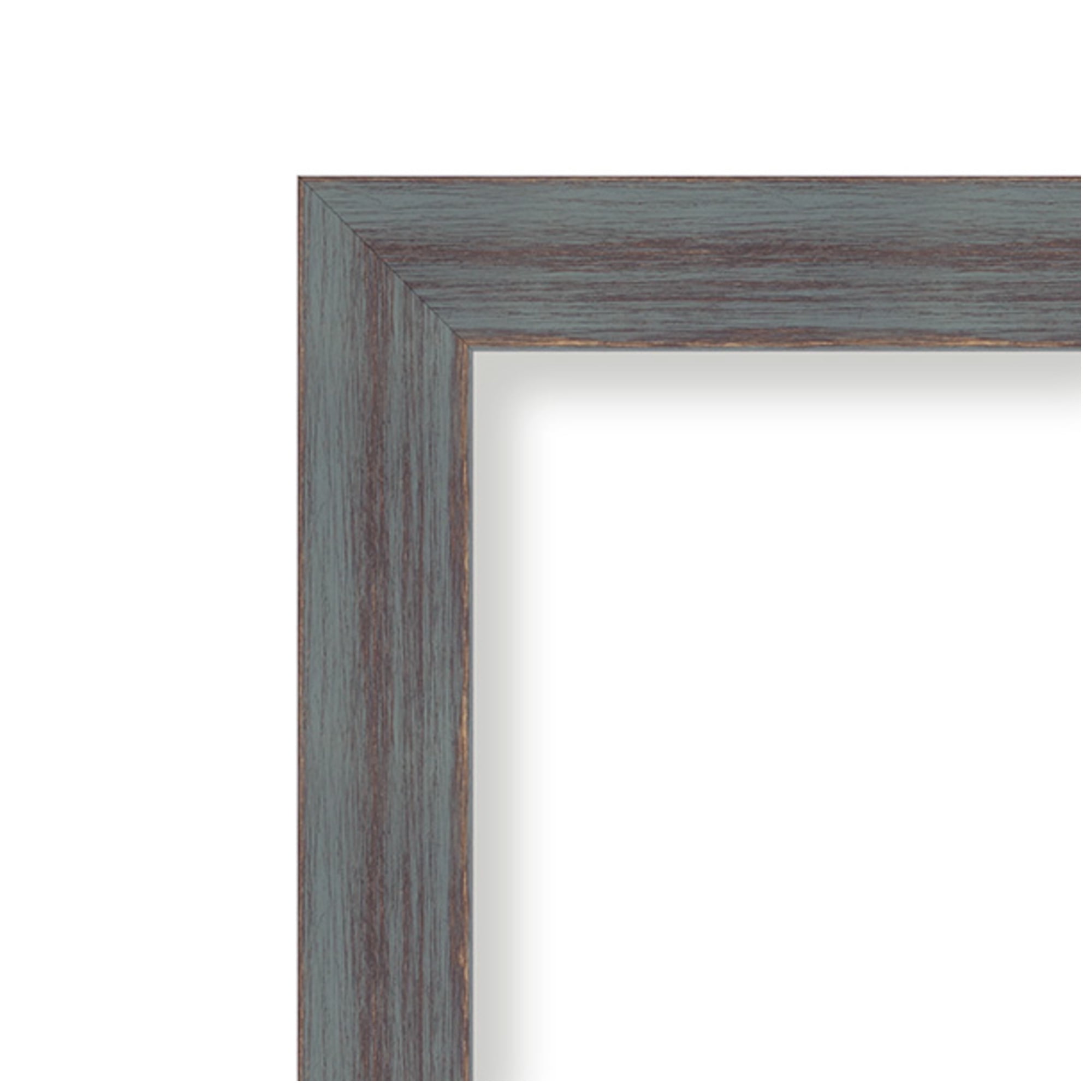 Amanti Art White Cork Board Wood Framed Dixie Blue Grey Rustic Bulletin Board 26 in. x 18 in.