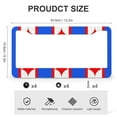 thumbnail image 3 of Geometric Stars Patriotic License Plate Frames 2 Pieces Memorial Day Independence Day Licenses Plates Frames Front Licenses Plate Covers Car Tag Frame Fits All Car 2 Holes Metal License Plate Frame, 3 of 6