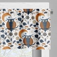 thumbnail image 5 of Ambesonne Owl Valance & Curtain, Scandinavian Style Birds Art, 55"x24", Burnt Orange and Slate Blue, 5 of 7