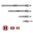 thumbnail image 2 of Powerbuilt 4 Piece 3/8 Inch Drive Socket Extension Bar Set - 640844, 2 of 5