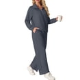 thumbnail image 4 of Cueply Two Piece Sets for Women Outfits Sweatsuits Long Sleeve Sweatshirts Sweatpant Lounge Set with Pockets, 4 of 7