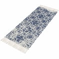 thumbnail image 4 of Navy Blue Boho Hallway Runner Rug 2'x6', Ehtnic Abstract Art Modern Geometric Washable Entryway Rug with Tassels, Woven Cotton Laundry Room Rugs Long Carpet for Bathroom Sink Foyer Bedroom, 4 of 9